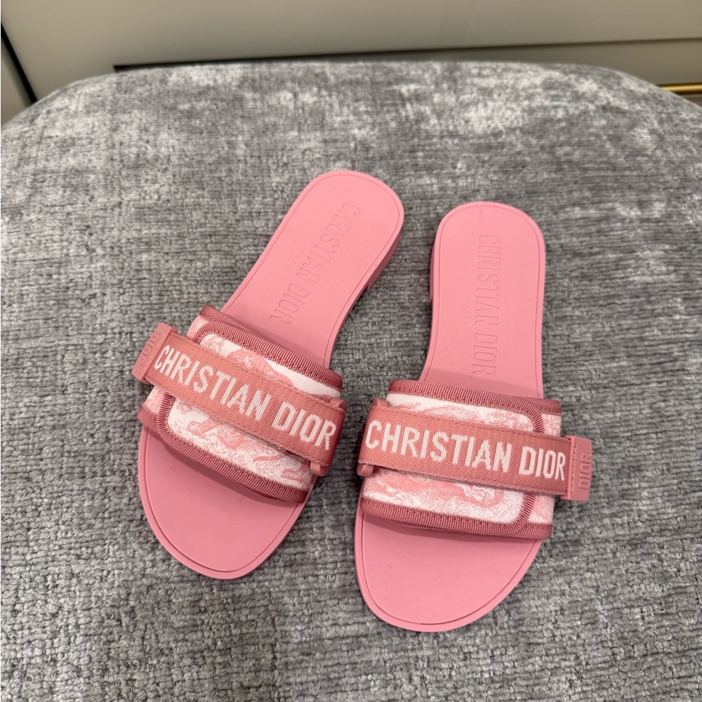 Christian Dior Pink Slide Sandals